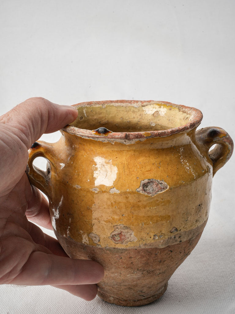 Aged French Earthenware Pot  
