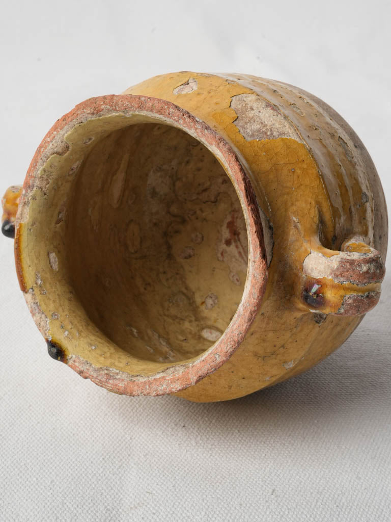 Weathered Golden Glazed Pot  
