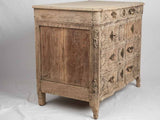 Louis XV 4 drawer commode -oak 12½" x 37¾" x 22½"