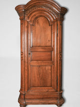 Antique French tall carved walnut armoire