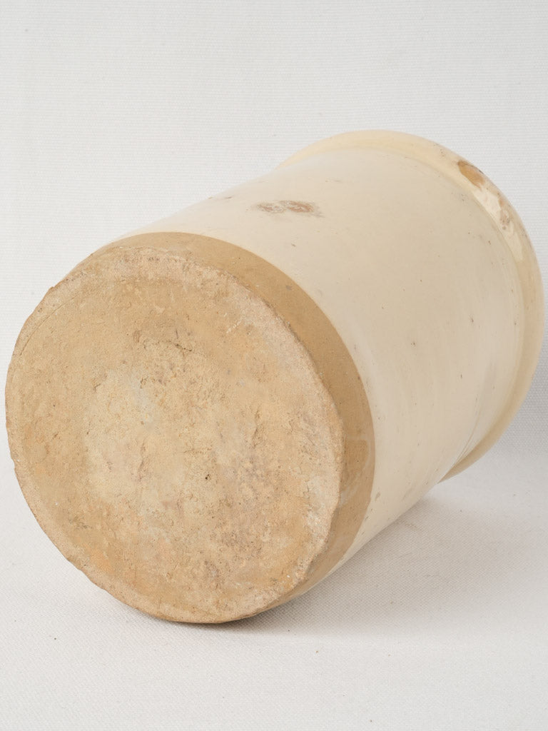 Vintage 19th-century cream-glazed Italian pot