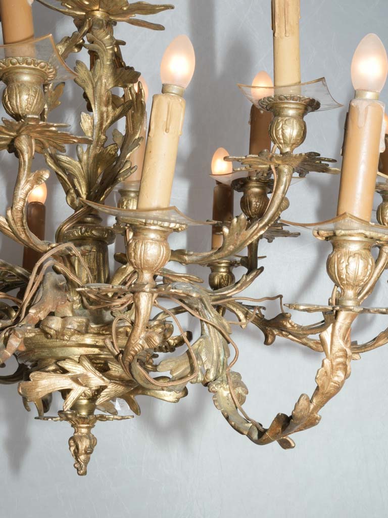 Luxurious French Louis XIV gilt lighting