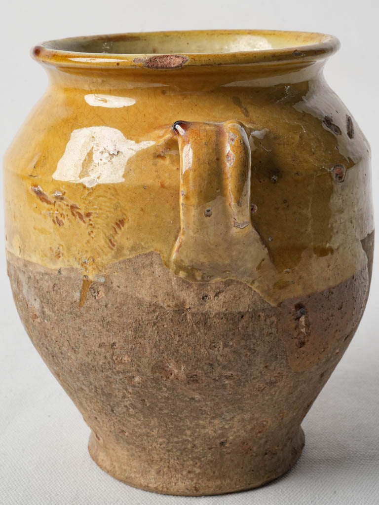 Rustic antique French storage jar