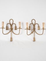 Vintage gilded French wall sconces