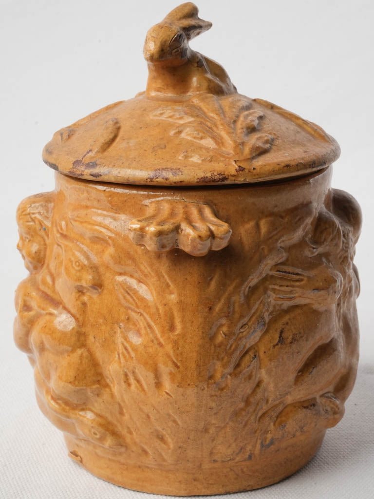 Playful handcrafted French tobacco jar  