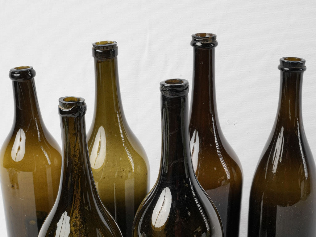 Smoky hue hand-cut neck vases  