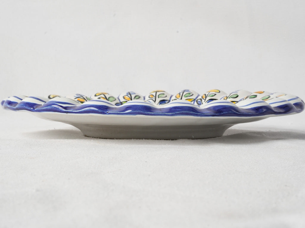 Hand-painted floral platter