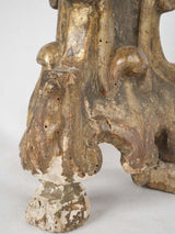 Elegant worn gilded candlestick antique