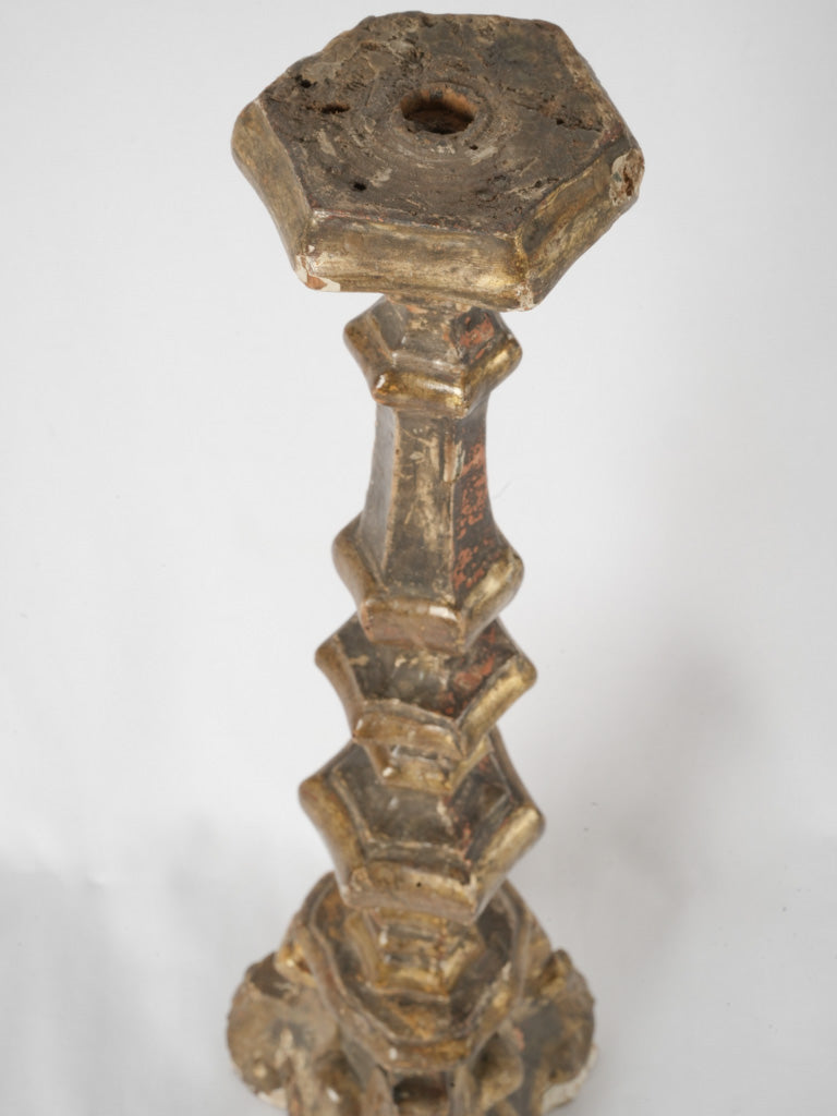 Historical ornamental gold candle holder