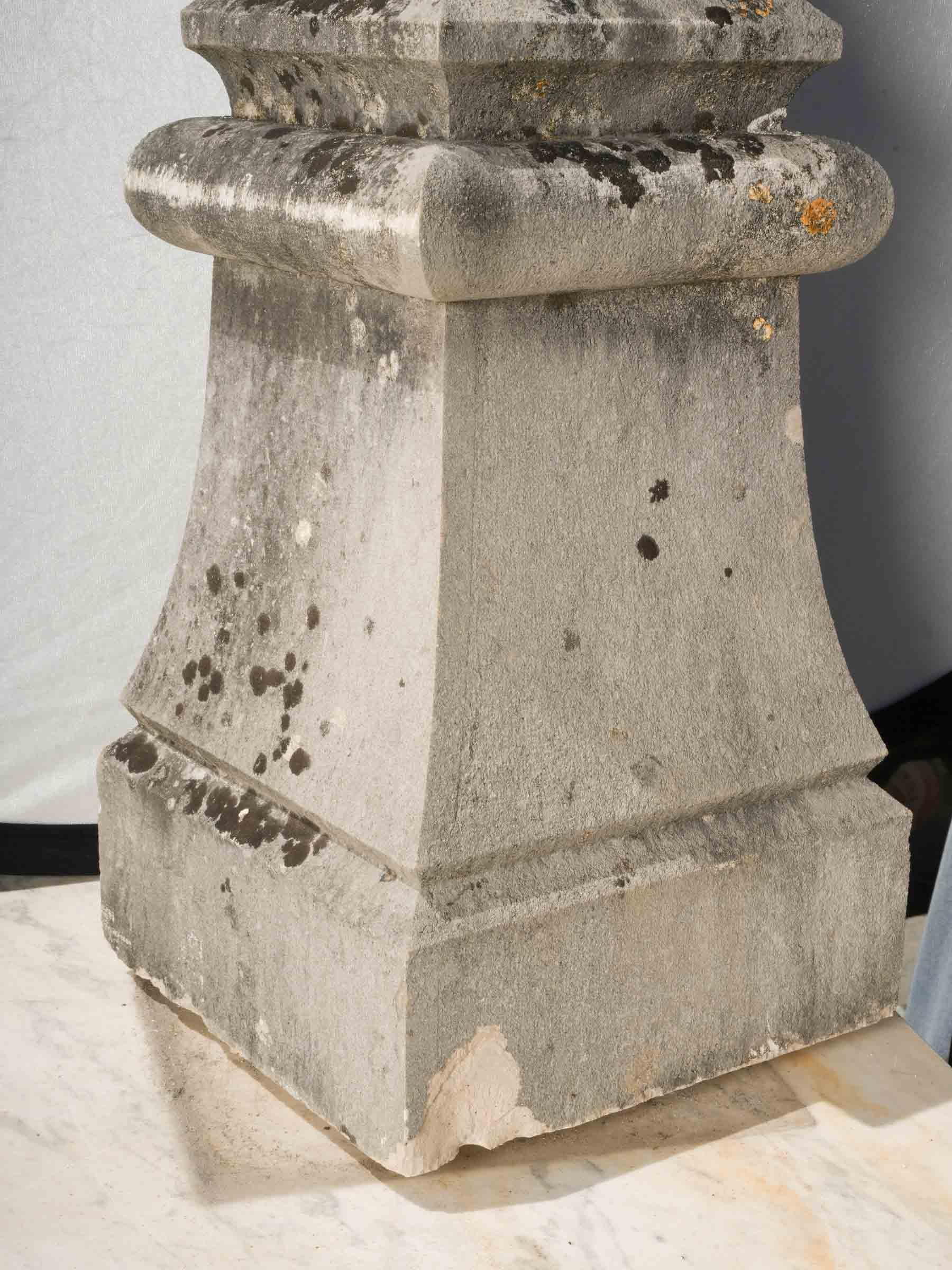 Detailed ornate stone pillar accents