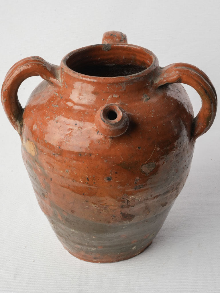 Distinctly rustic clay water jar  