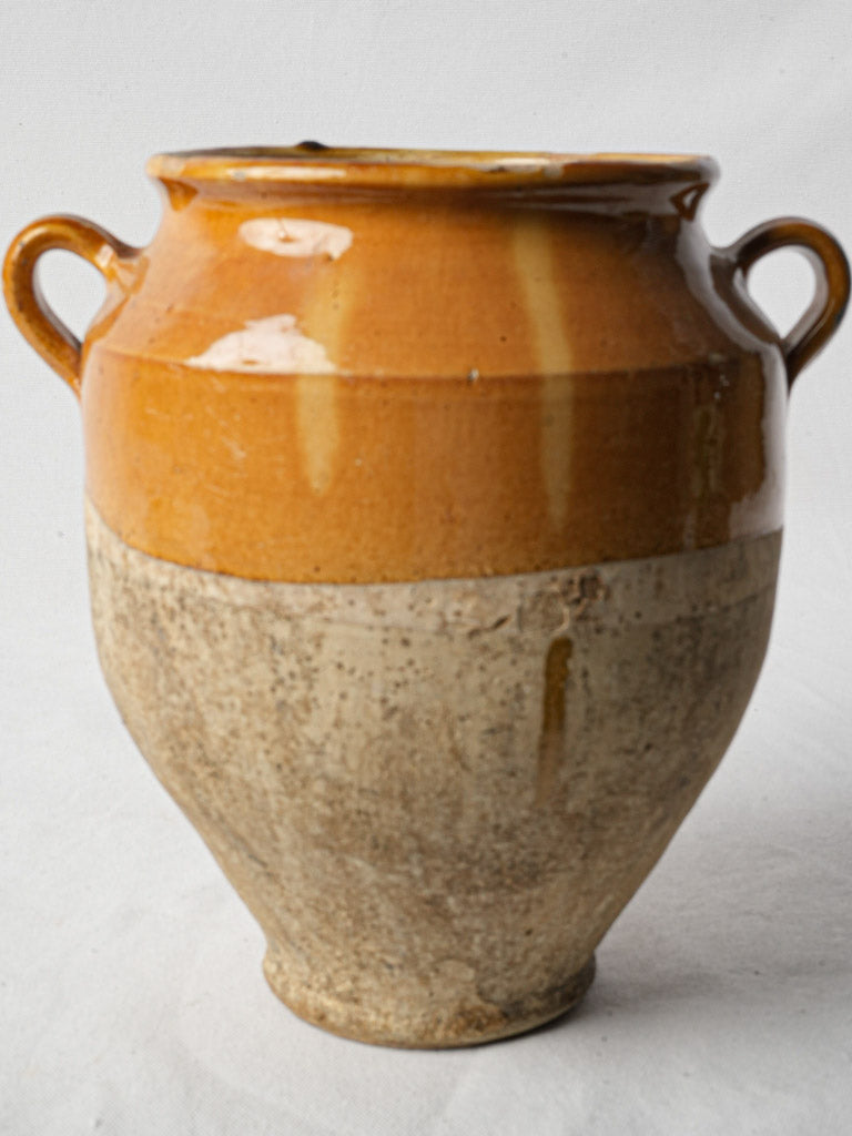 Rustic ochre finish pottery vessel