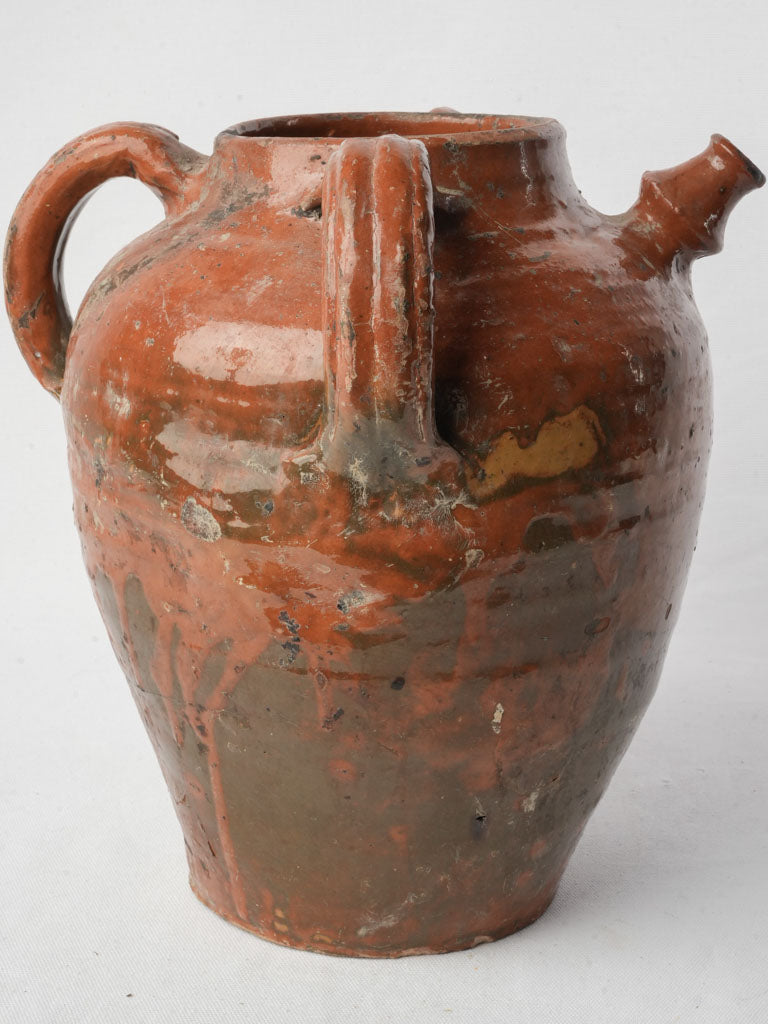 Elegant ovoid glazed water vessel  