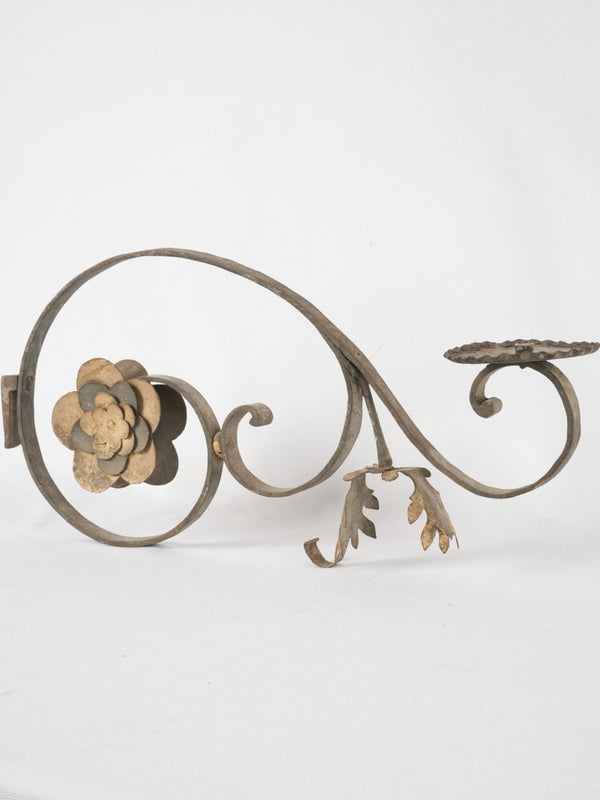 Louis XIV wrought iron candle sconce 11" x 23¾"