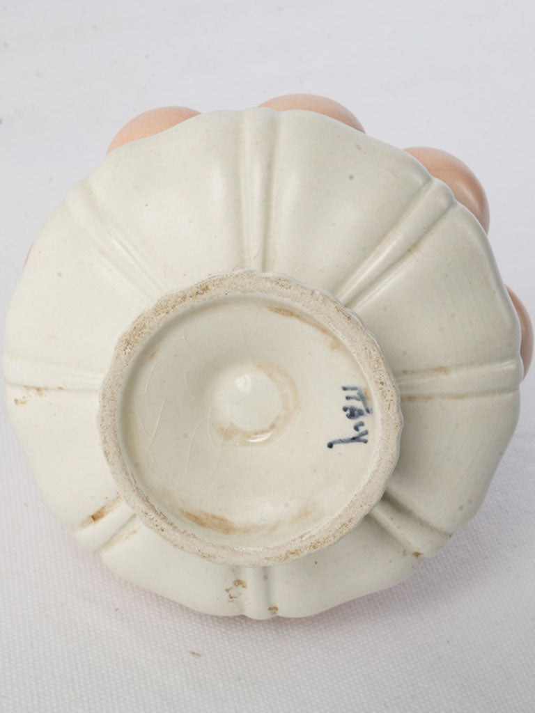 Vintage Italian Ceramic Trompe l’Oeil Egg Centerpiece - 9¾"