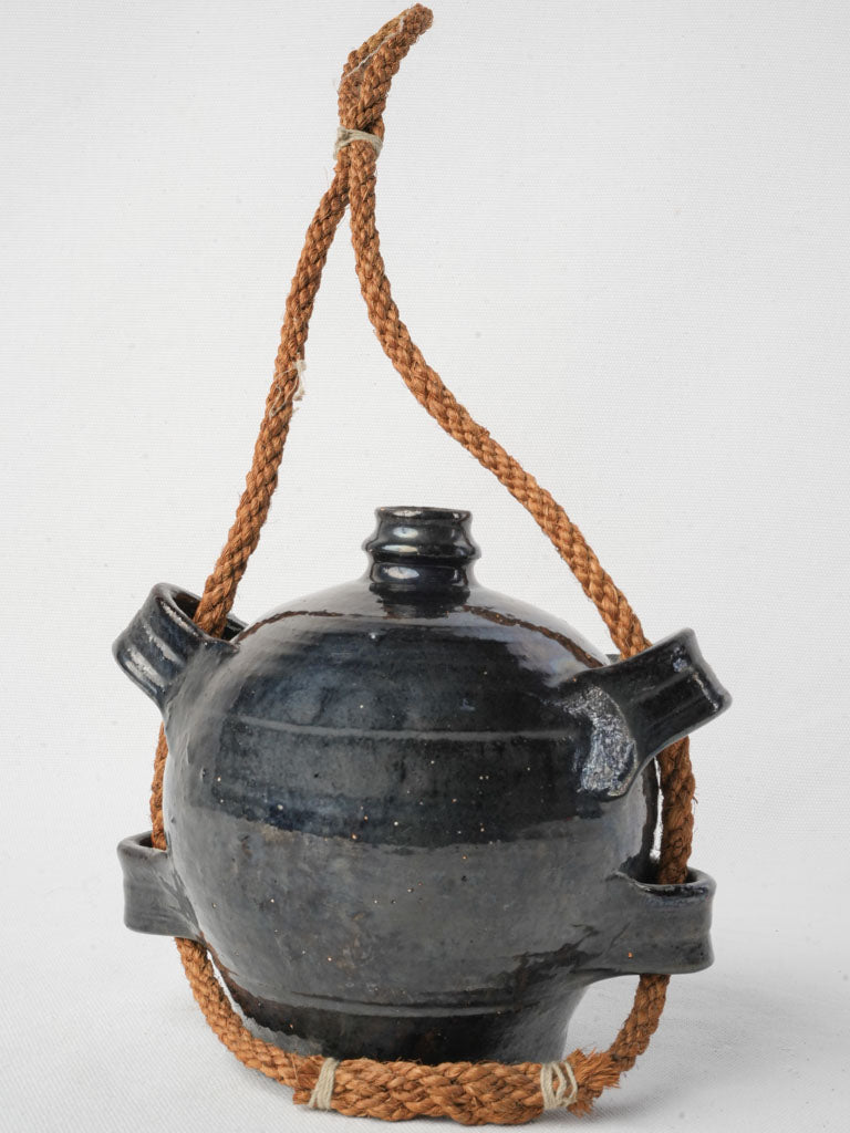 Vintage French earthenware flask  