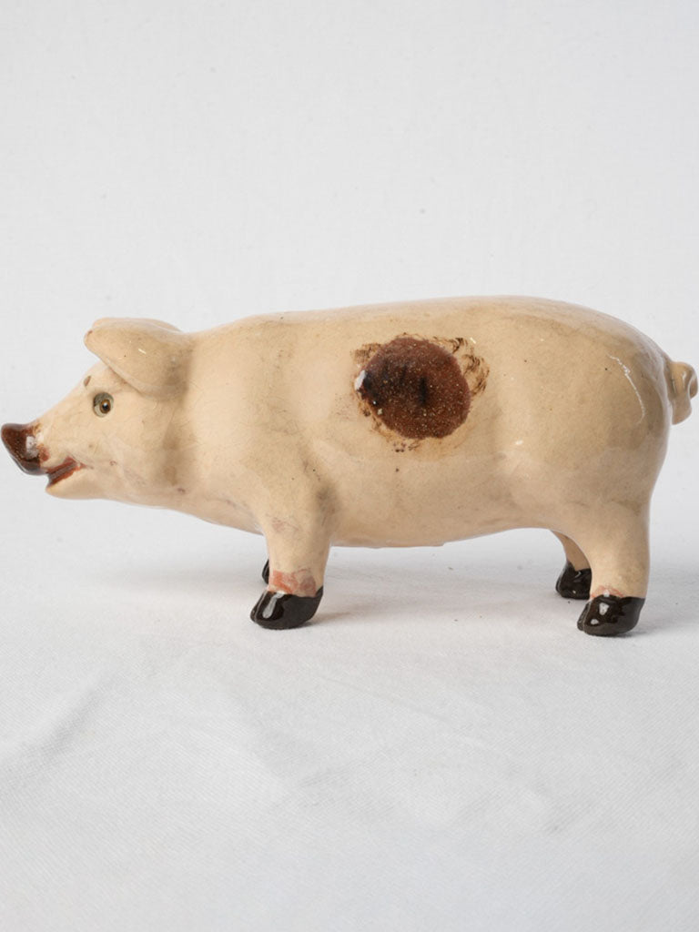 Hand-painted ceramic pig decoration