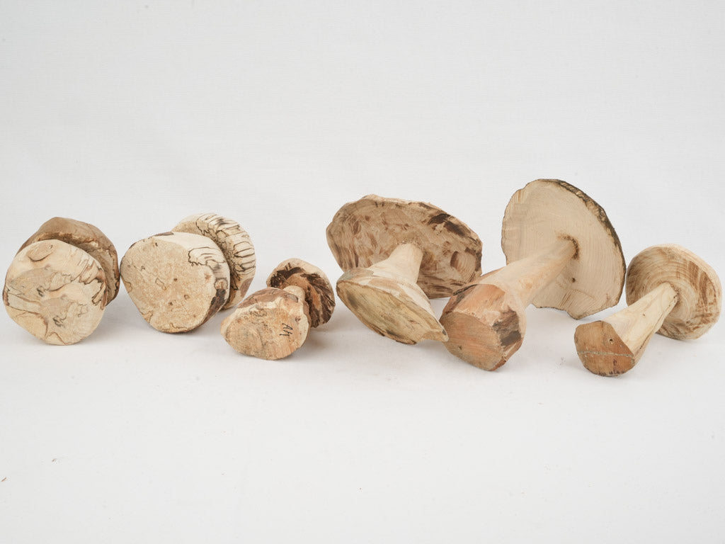 Beautiful Hand-carved Wood Mushrooms