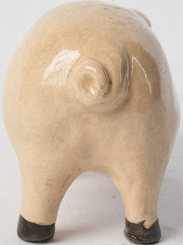 Naturalistic ceramic pig figure