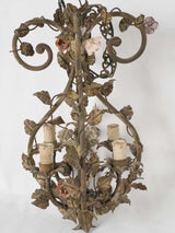 Small charming porcelain bloom chandelier