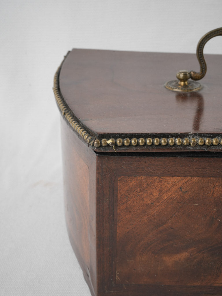 Gorgeous wooden marquetry with brass box 