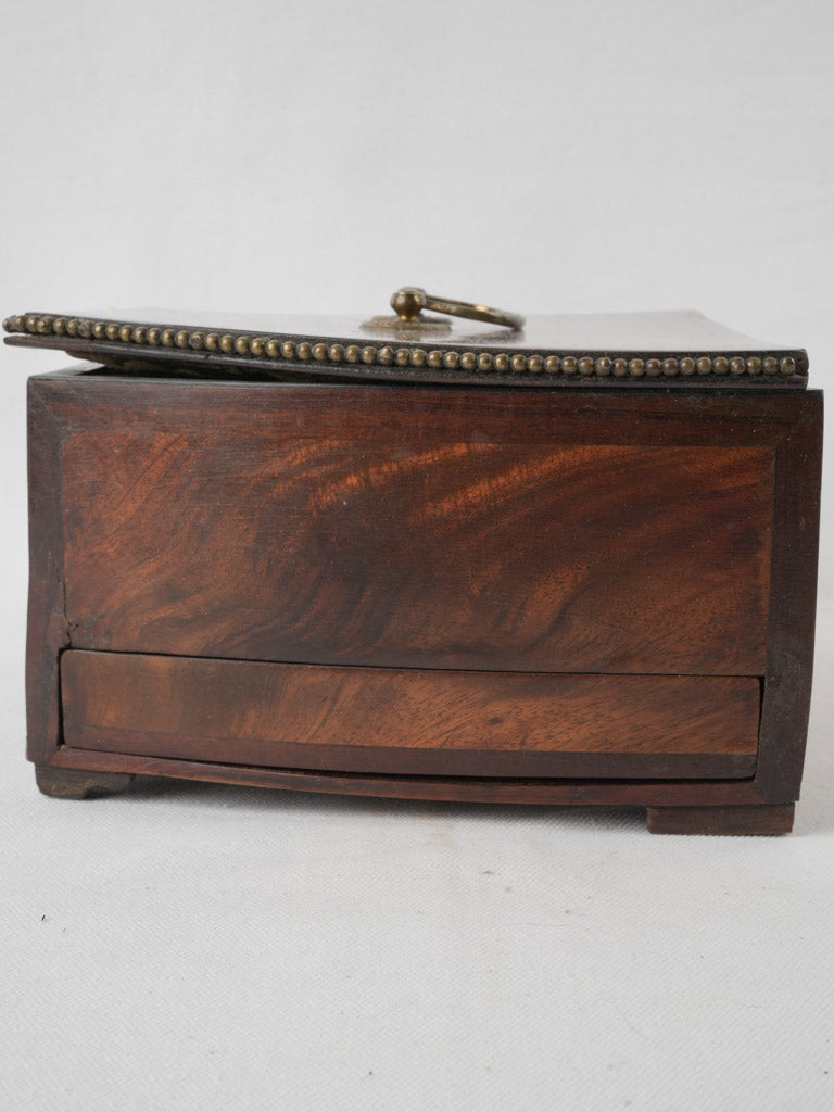 Charming vintage marquetry storage box 