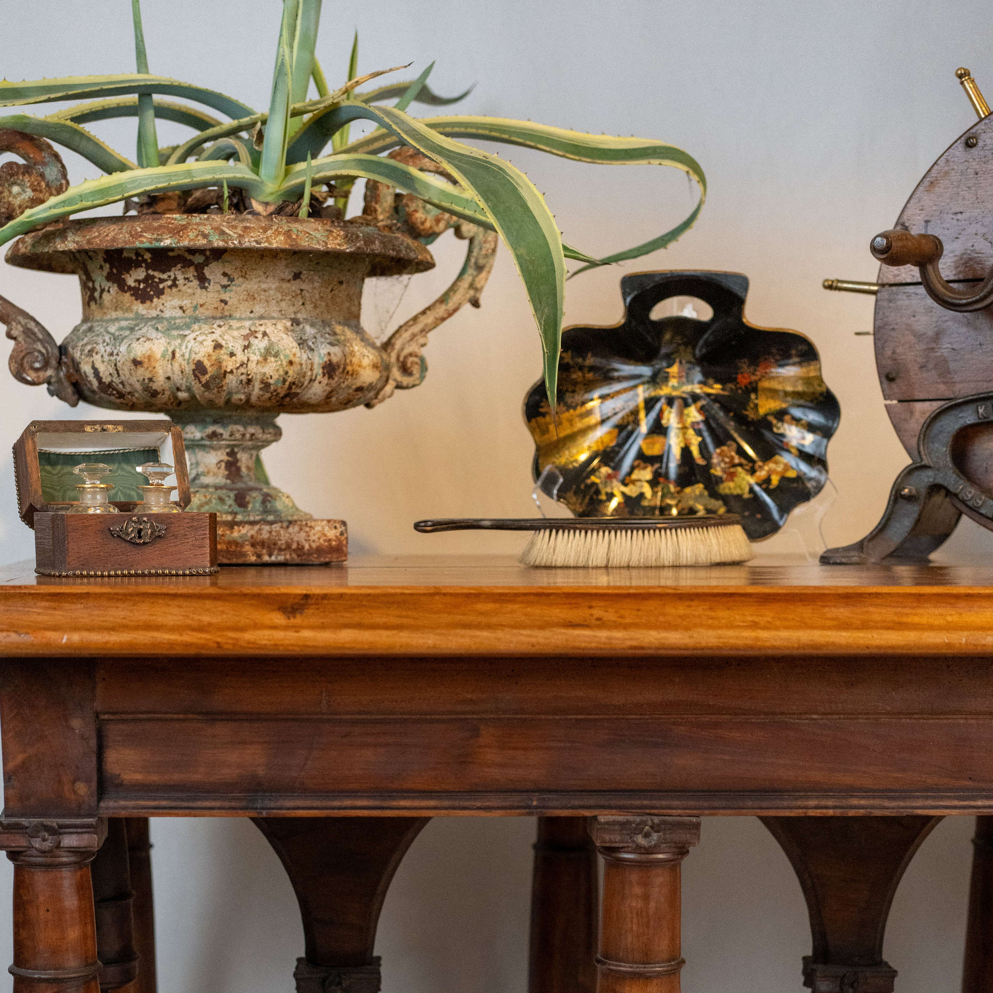 Timeless French cast iron urns