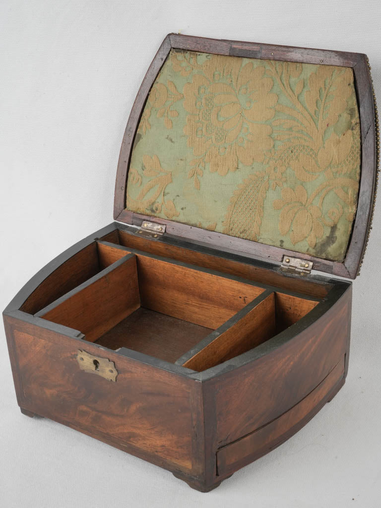 Stunning wooden marquetry with brass box 