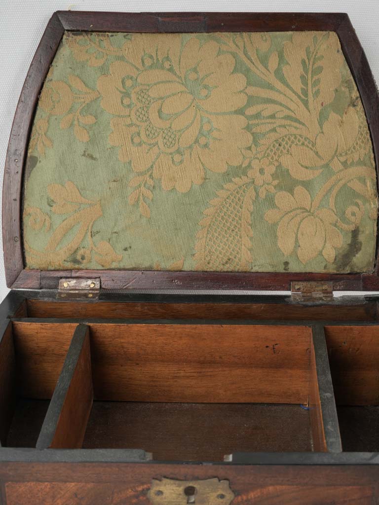 Delicate vintage marquetry key box