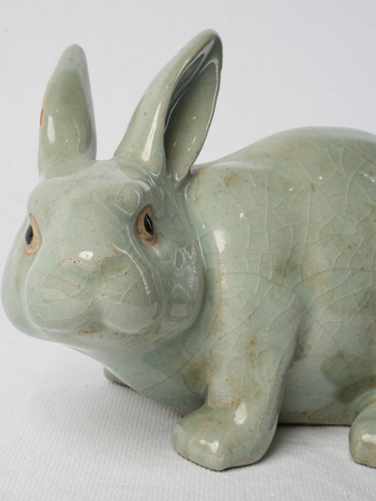 Lively mid-century rabbit statuette  