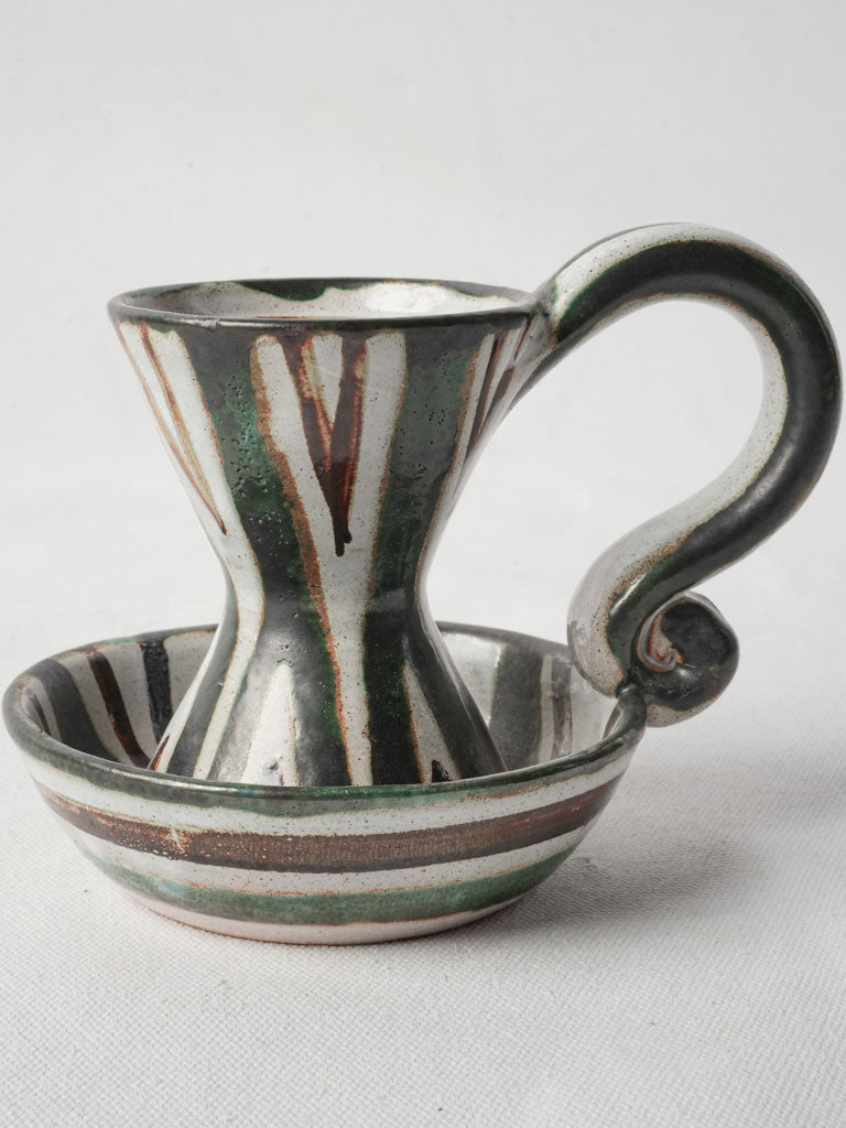 1960s Robert Picault Ceramic Candlestick - 5"