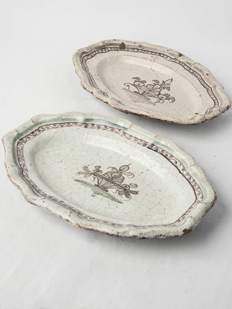 Antique provincial faïence dishes