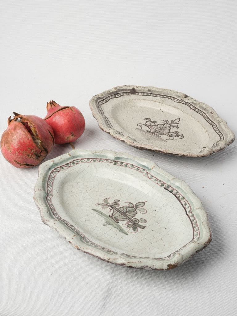 Vintage French oval dishes