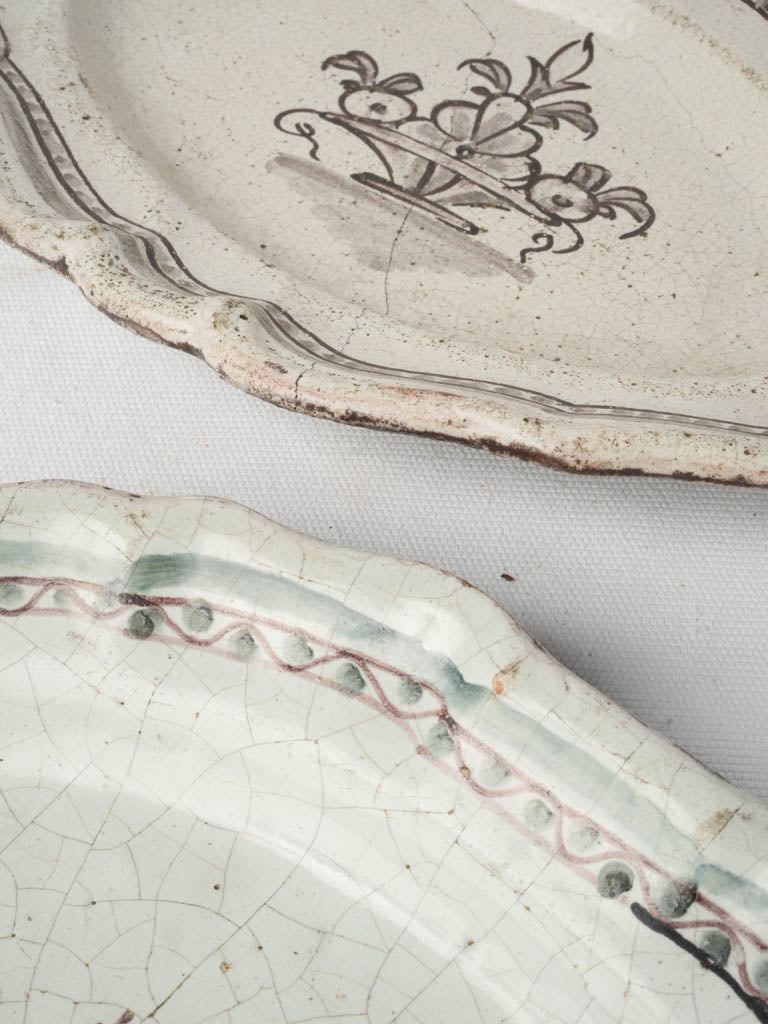 Hand-painted fruit motif dishes