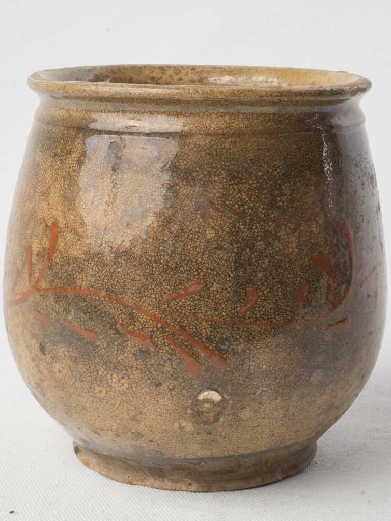 Rustic patina-preserved pottery  