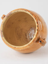 Huge yellow ocher confit pot w/ SP monogram 16¼"