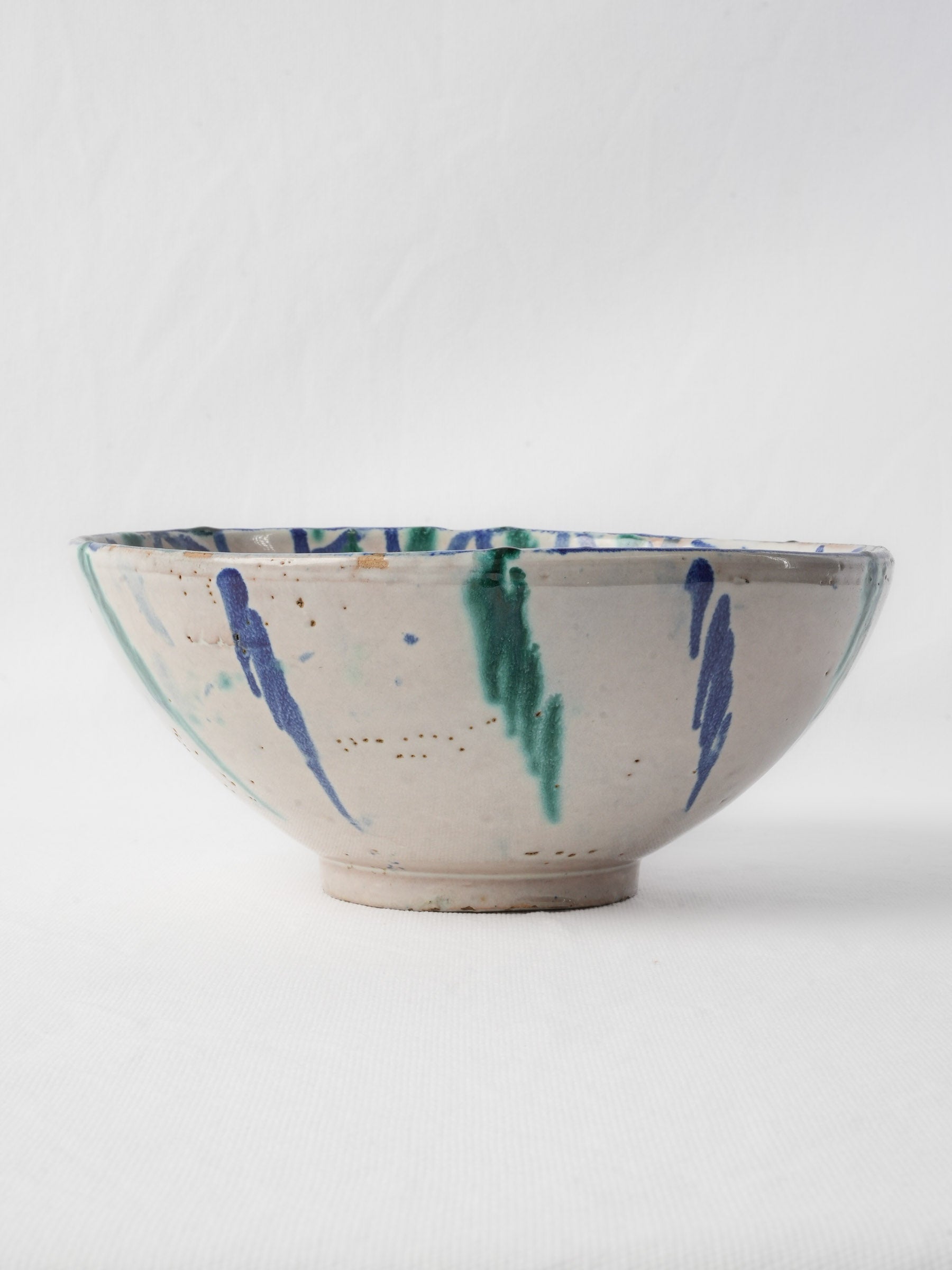 Traditional cobalt green ornate bowl  