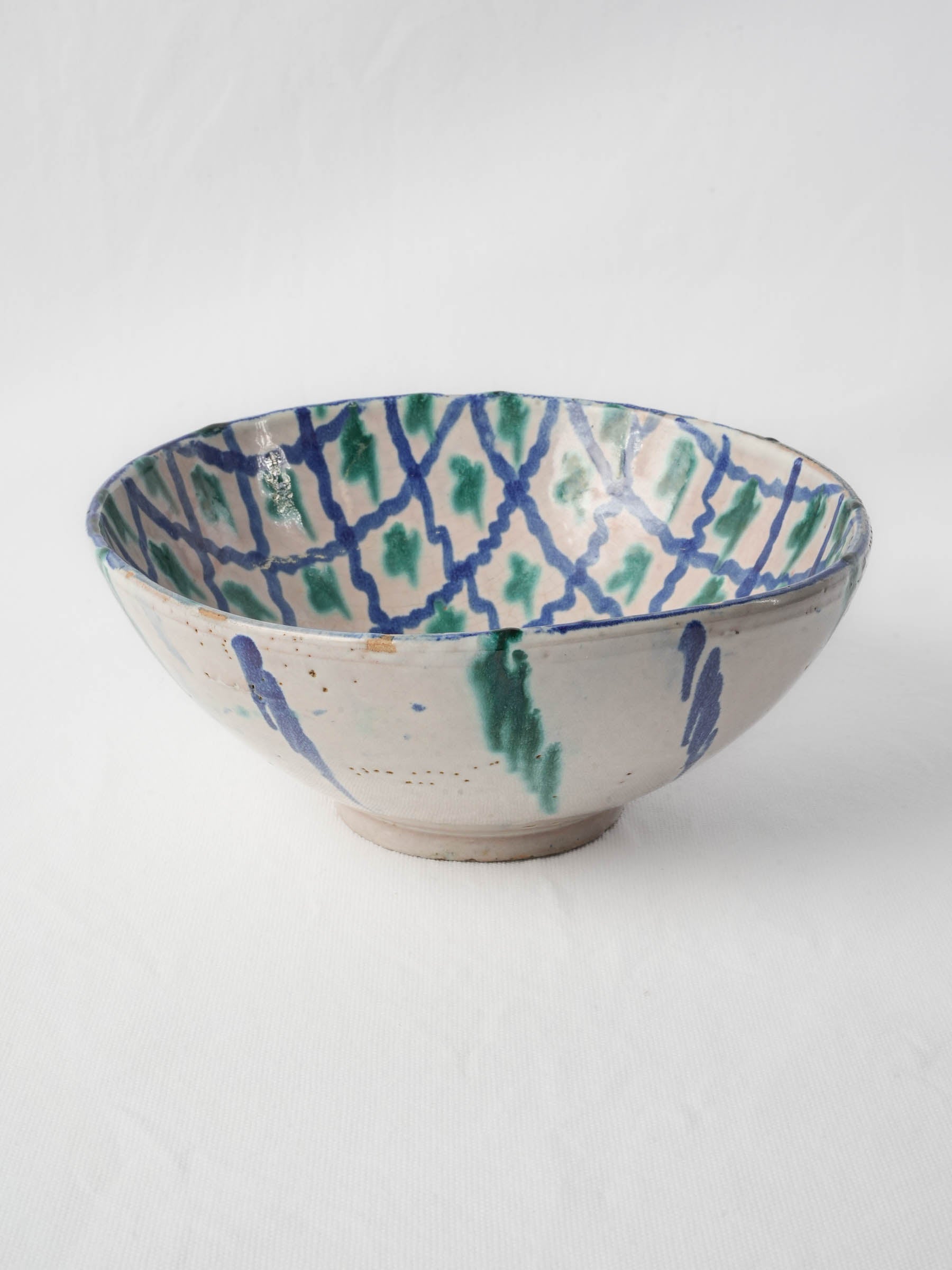 Vintage Andalusian pottery lebrillo bowl  