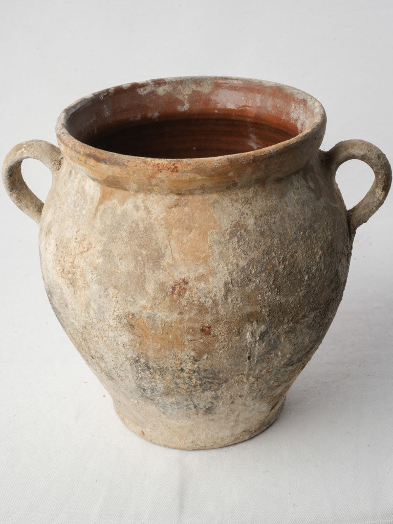 Weathered handles ceramic French pot