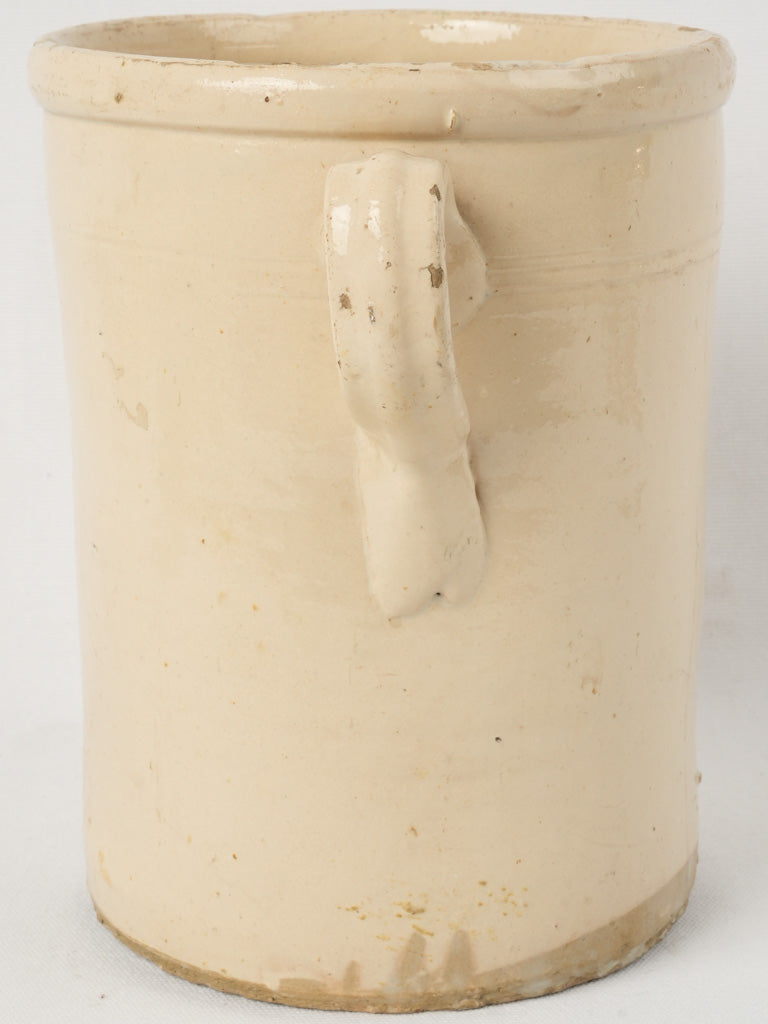 Classical glazed terracotta anchovy pot