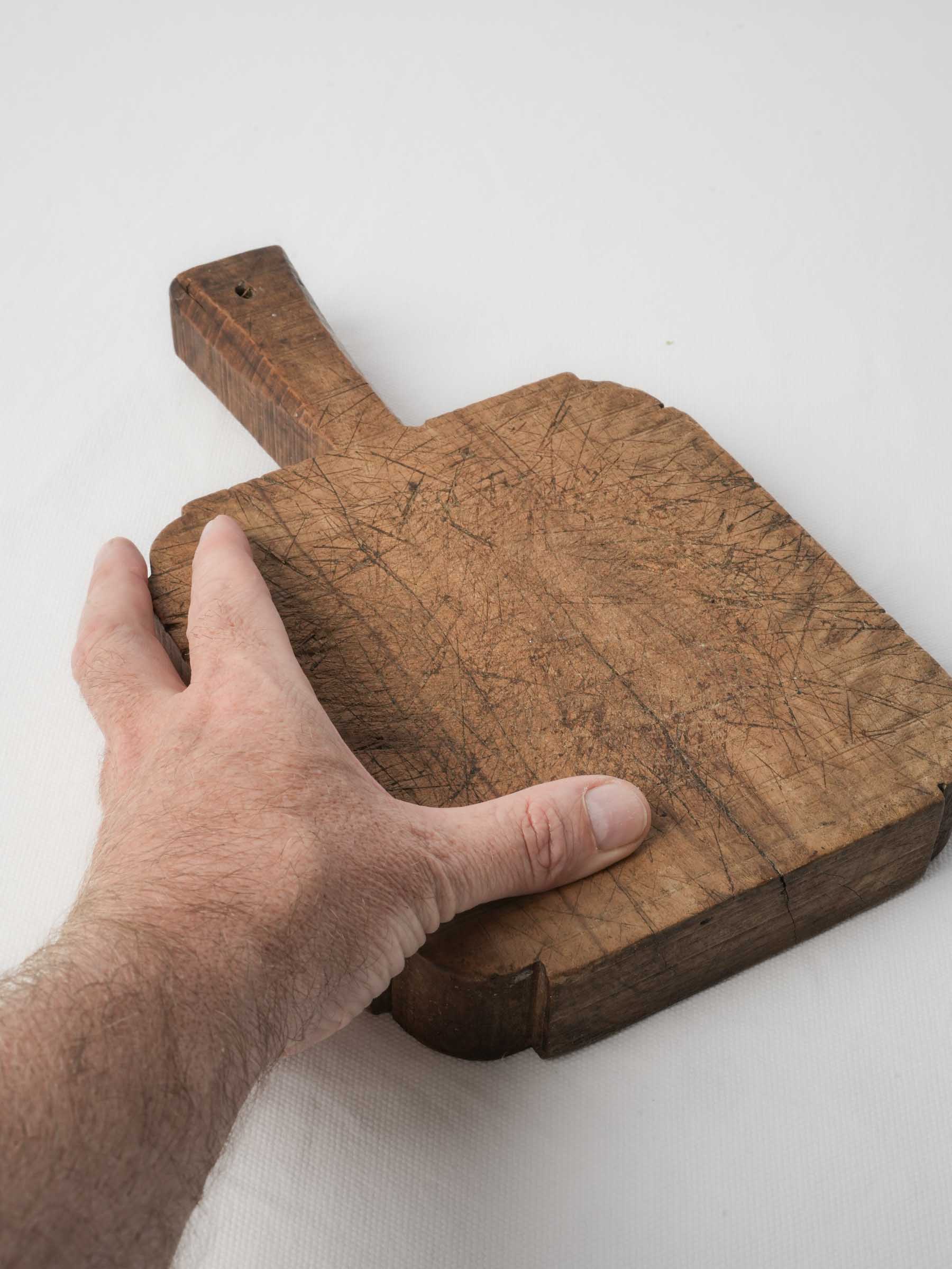 Antique patina treen serving piece  