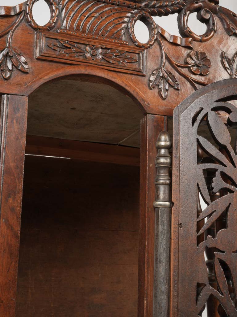 Skillfully crafted walnut display piece  