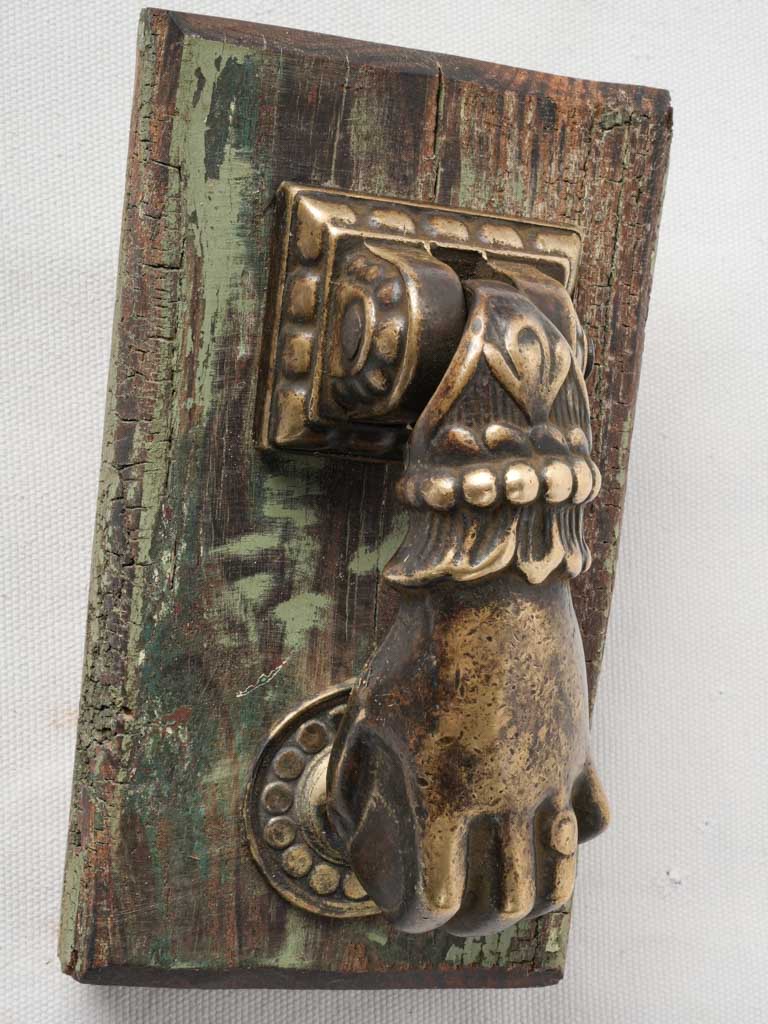 Historical cast metalwork entryway accent