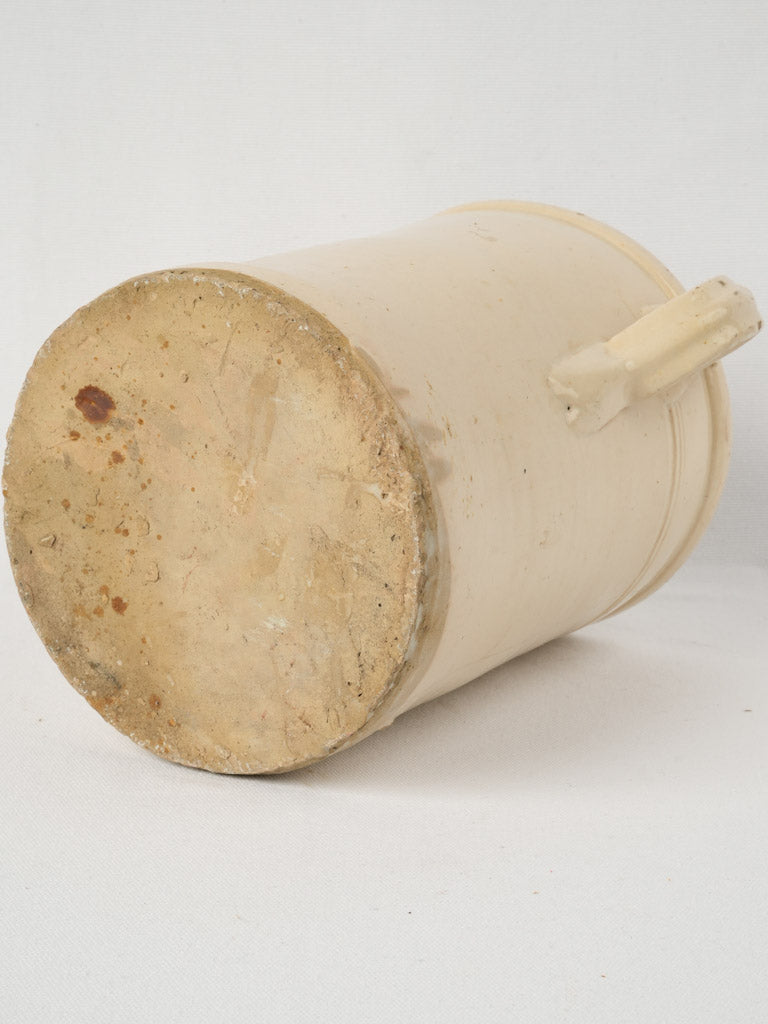 Classic large white glazed pot