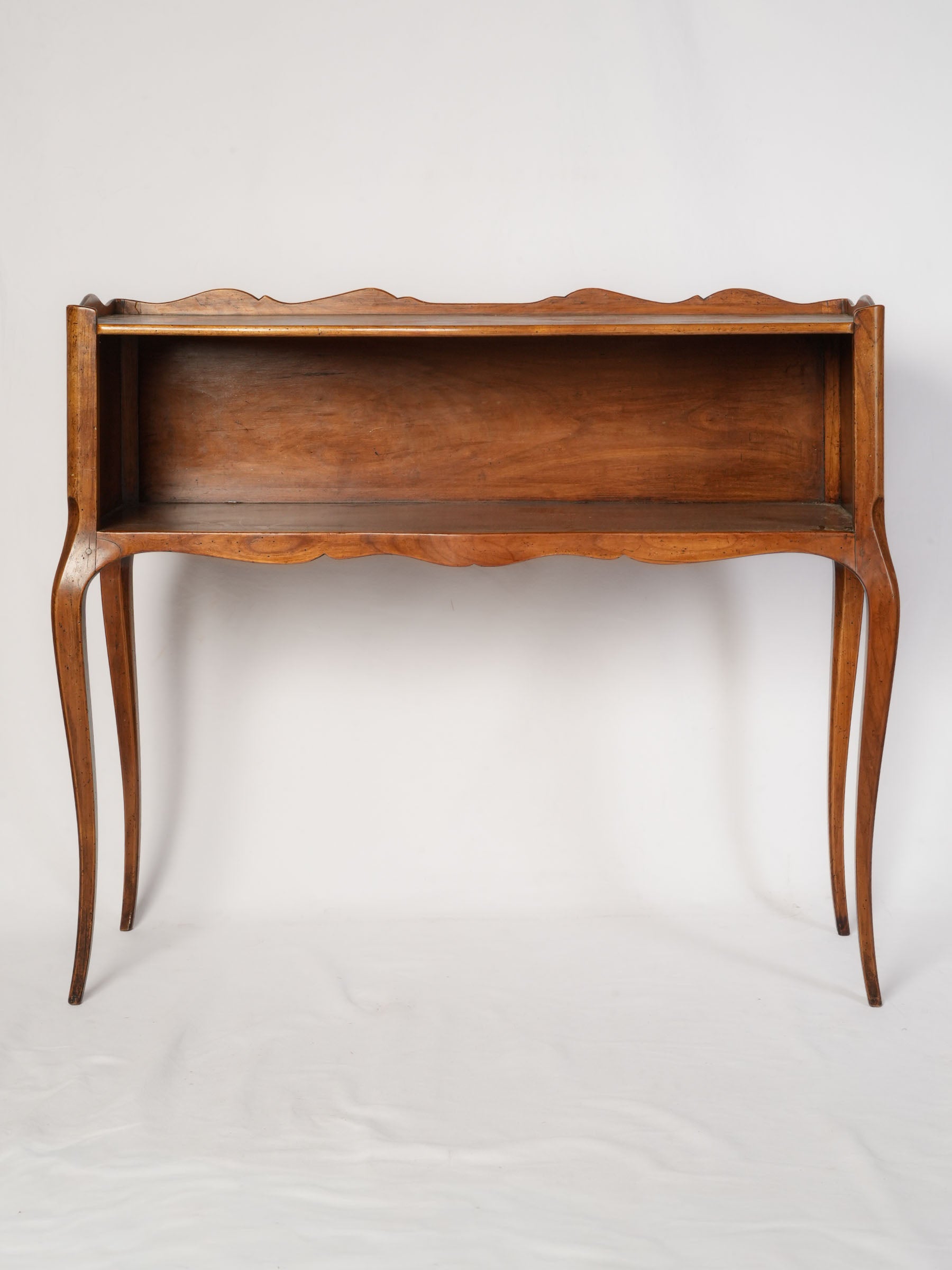 French Louis XV Style Cherrywood Console Bookcase, Mid-20th Century - 32¾" x  38½"