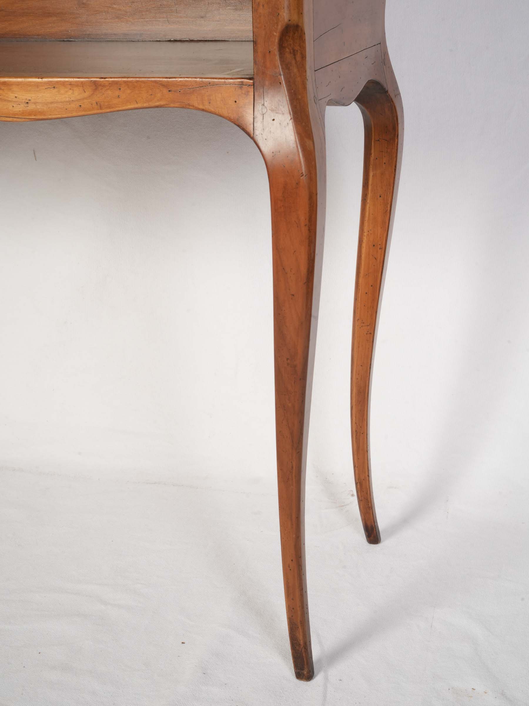 French Louis XV Style Cherrywood Console Bookcase, Mid-20th Century - 32¾" x  38½"