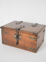 Vintage French handcrafted walnut safe
