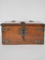 Historical dovetailed walnut secure chest