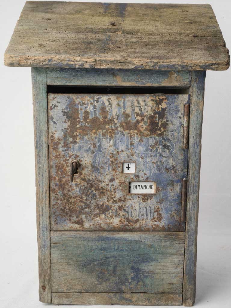 Rustic sloped lid mailbox  