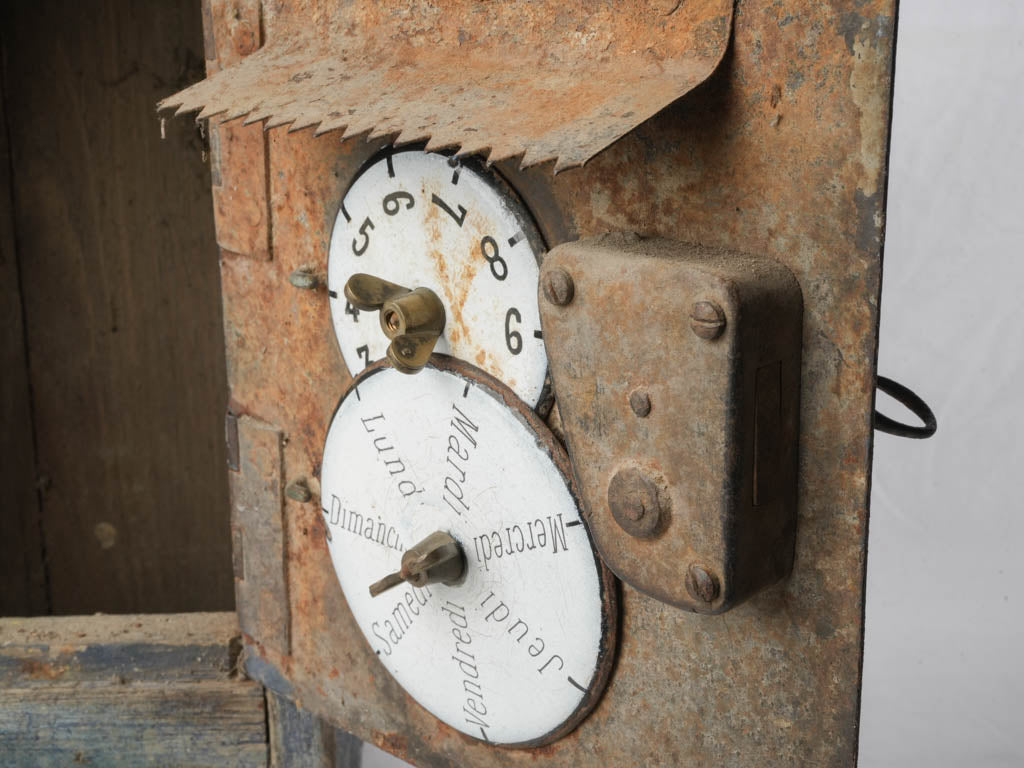 Timeworn pine board letter box  
